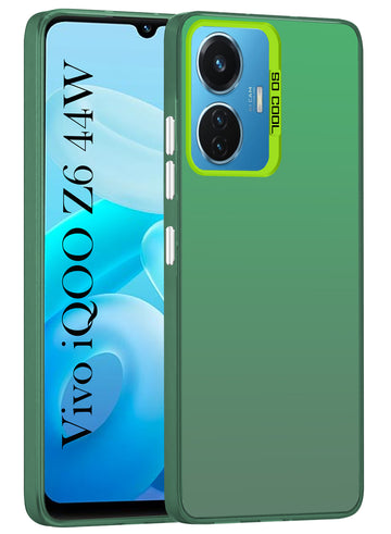 For Vivo IQOO Z6 44W Hard Back Cover Case (Velvet Touch | Professional Glossy Finish | Camera Protection Bump)
