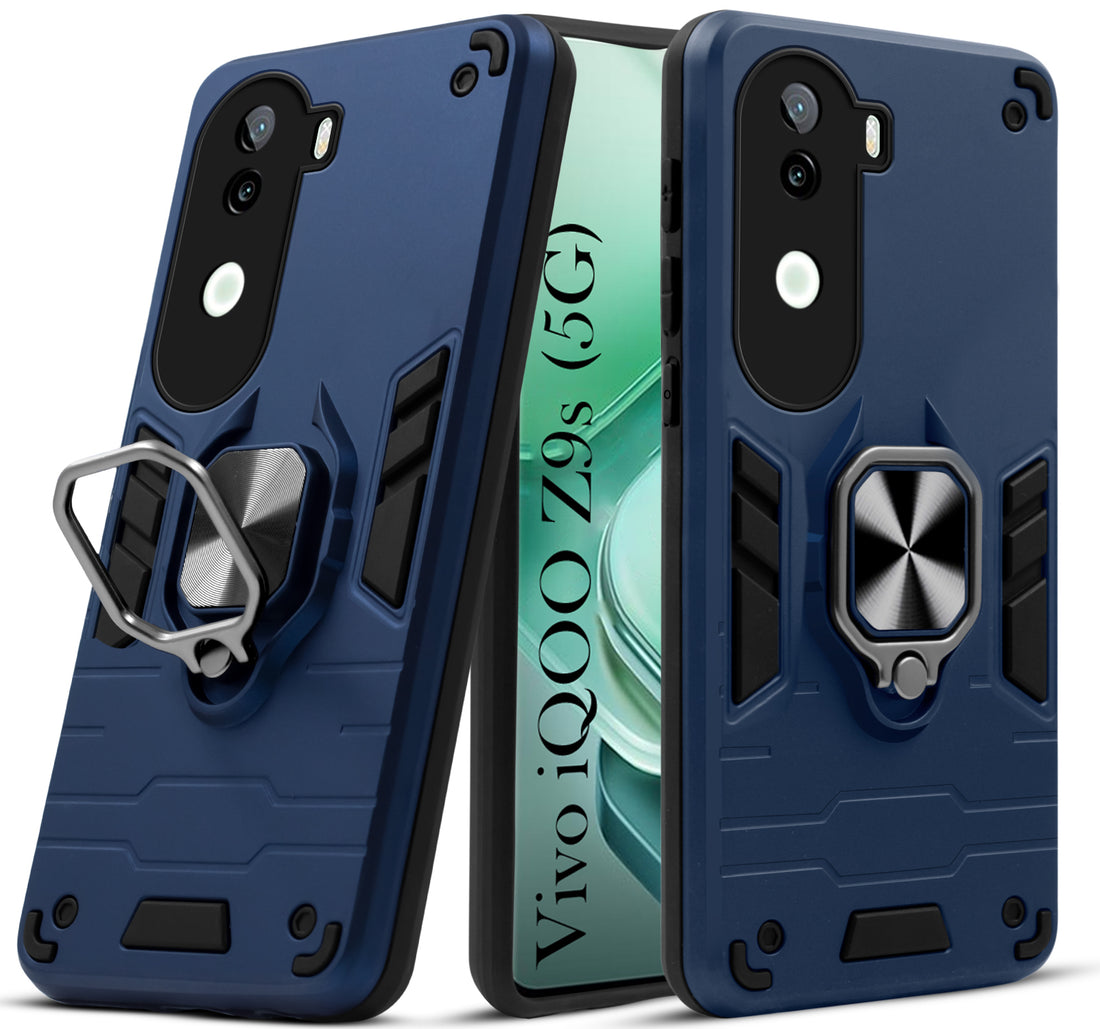 For Vivo iQOO Z9s Back Cover Case (Shockproof Polycarbonate Dual Layer Hybrid Armor)