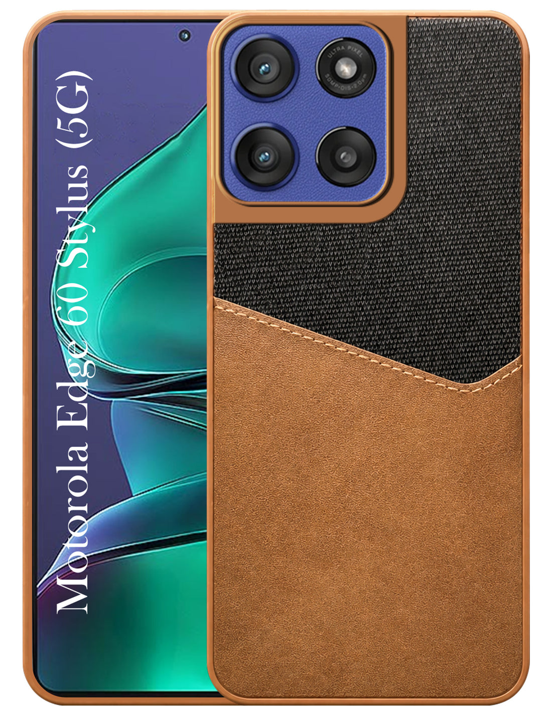 For Motorola Moto Edge 60 Stylus Back Cover Case (Dual PU Leather Stitch | Professional Minimalist | Soft and Flexible)