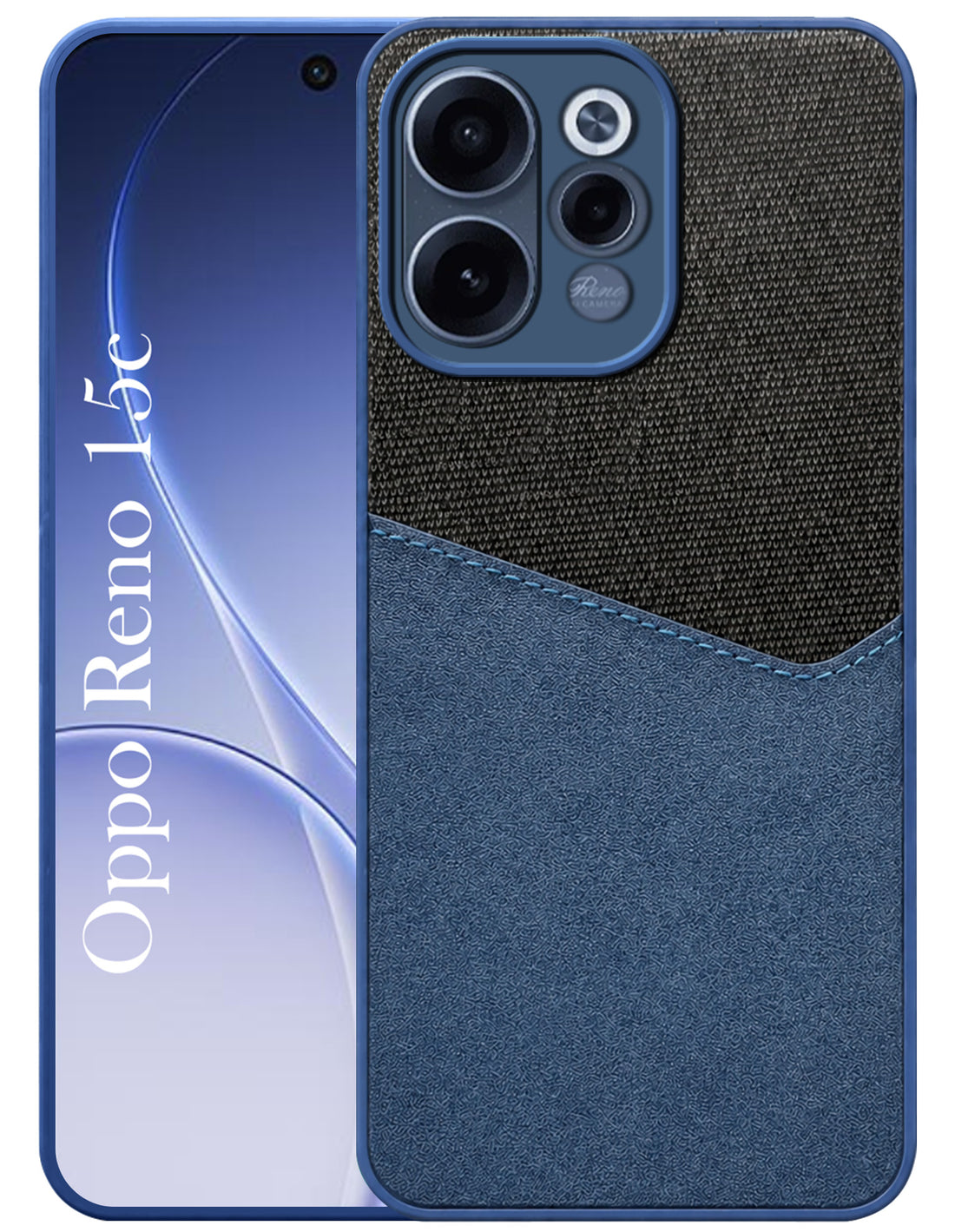 For Oppo Reno 15c Back Cover Case (Dual PU Leather Stitch | Professional Minimalist | Soft and Flexible)