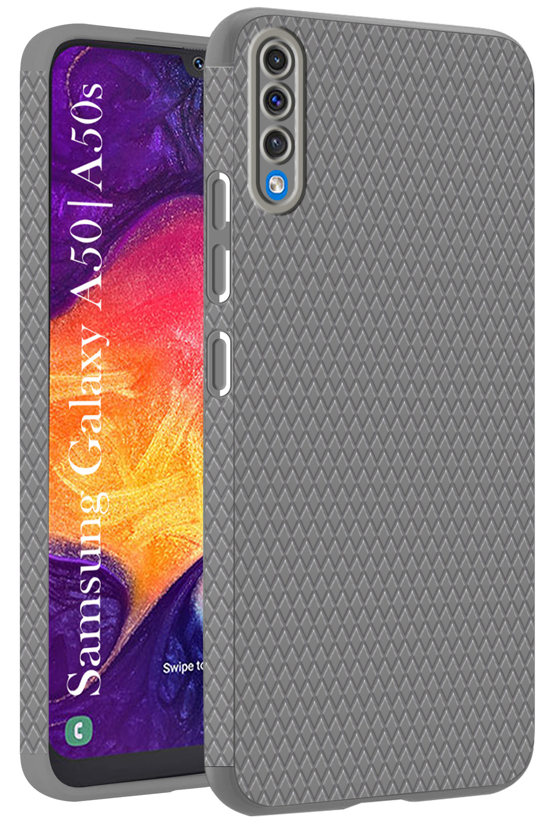 For Samsung Galaxy A50 / Galaxy A50s Back Cover Case (Liquid Silicone | Side Grip | Camera Protection)