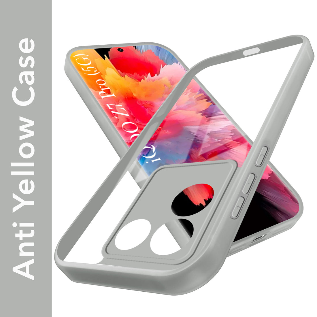 For Vivo iQOO Z7 Pro Back Cover Case Ultra-Hybrid(Lifetime Anti Yellow | Anti Scratch | Crystal Clear Shockproof)