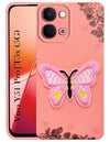 For Vivo Y51 Pro 5G | Vivo T5x Back Cover Case (Soft Butterfly Embroidery | Women Teen Girls | Camera Protection| Matte Silicone)