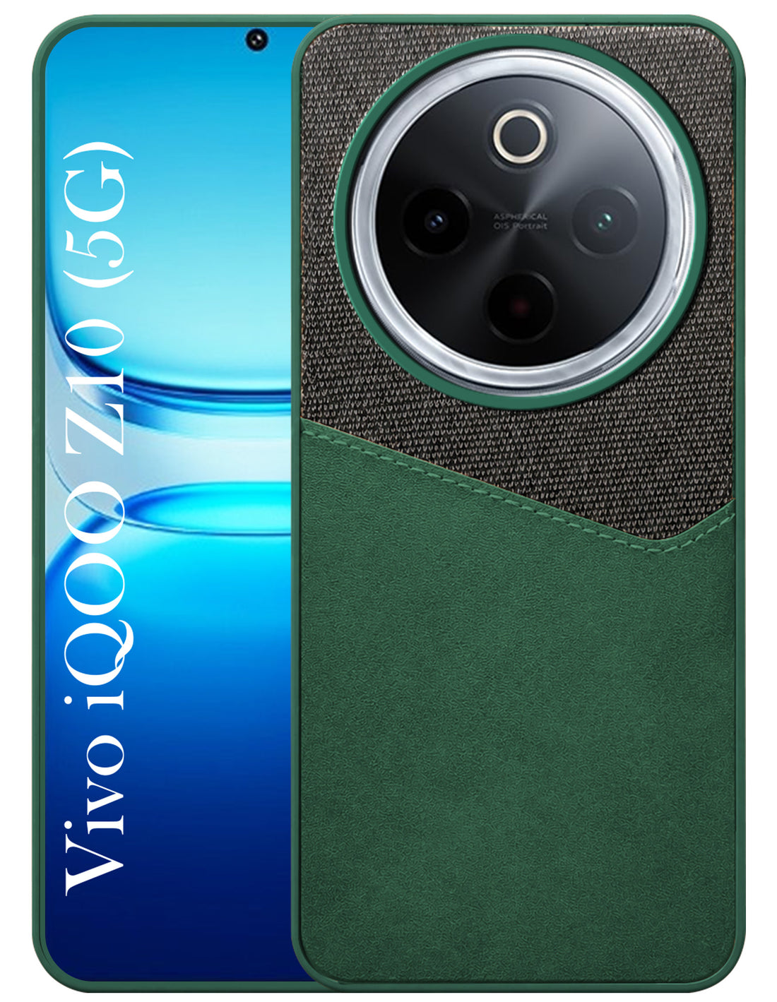 For Vivo iQOO Z10 Back Cover Case (Dual PU Leather Stitch | Professional Minimalist | Soft and Flexible)