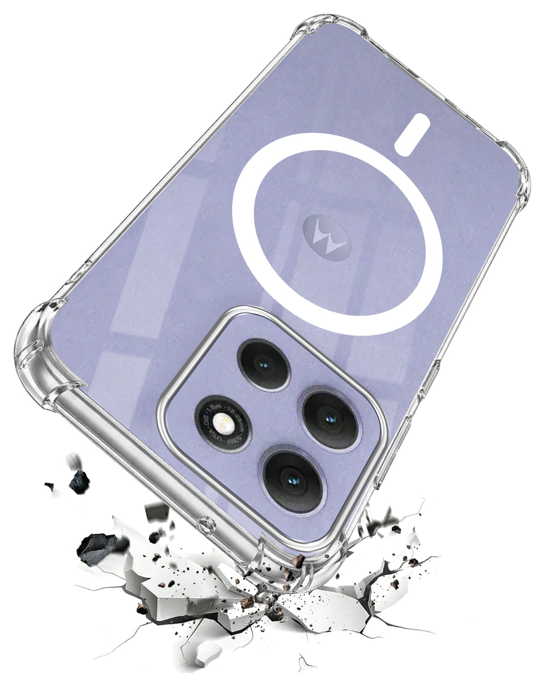 For Motorola Moto G86 Power Back Cover Shockproof Crystal-Clear (Magsafe Wireless Support | Drop & Camera Protection | Hard Polycarbonate)
