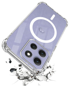 For Motorola Moto G86 Power Back Cover Shockproof Crystal-Clear (Magsafe Wireless Support | Drop & Camera Protection | Hard Polycarbonate)
