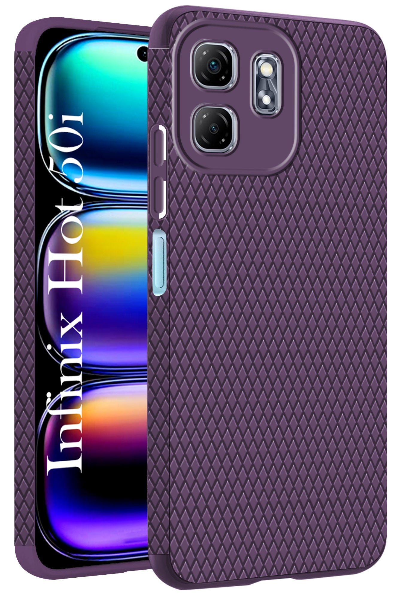 For Infinix Hot 50i Back Cover Case (Camera Protection | Side Grip Texture | Soft and Flexible)