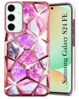 For Samsung Galaxy S24 FE Back Cover Case (Dual Design Glitter Sparkle and Detachable Diamond Print Case | Soft and Flexible)