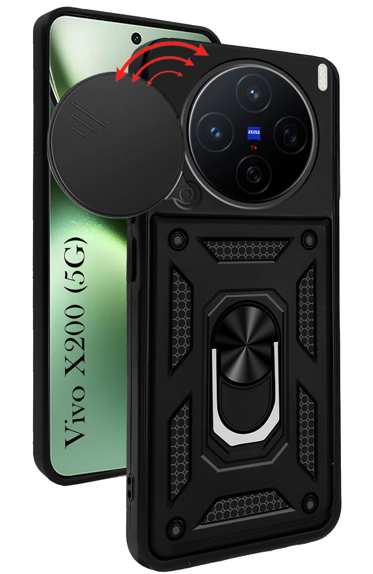 For Vivo X200 Back Cover Case (Hybrid Dual Armor Polycarbonate)