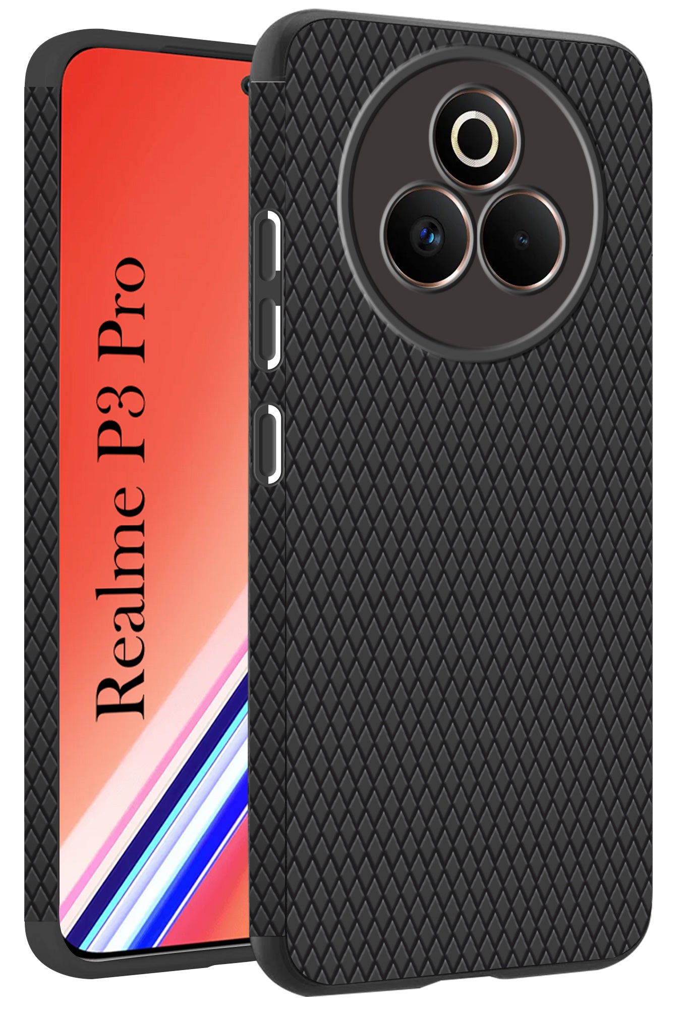 For Realme P3 Pro  Back Cover Case (Liquid Silicone | Side Grip | Camera Protection)