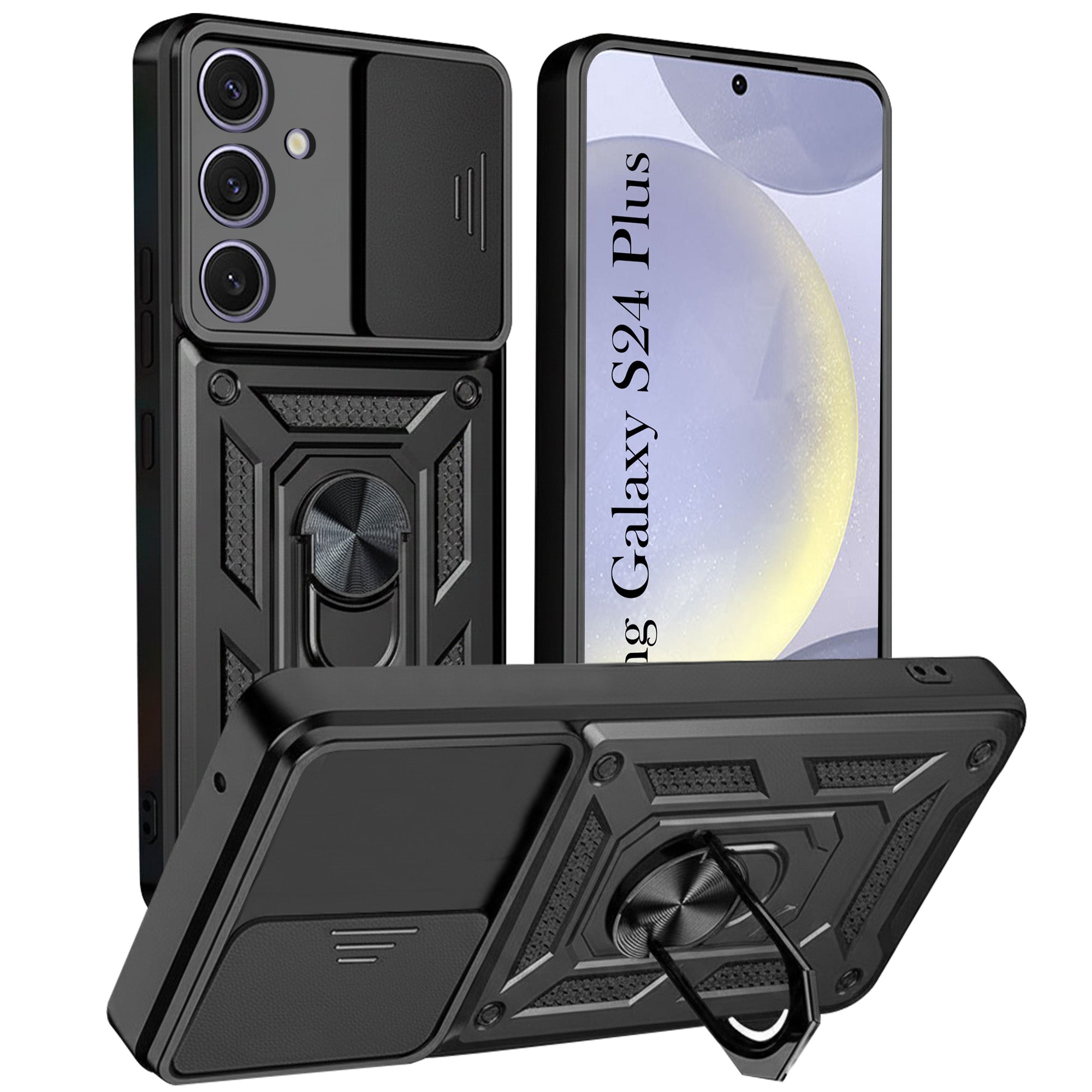 For Samsung Galaxy S24 Plus Back Cover Case (Hybrid Dual Armor Polycarbonate)