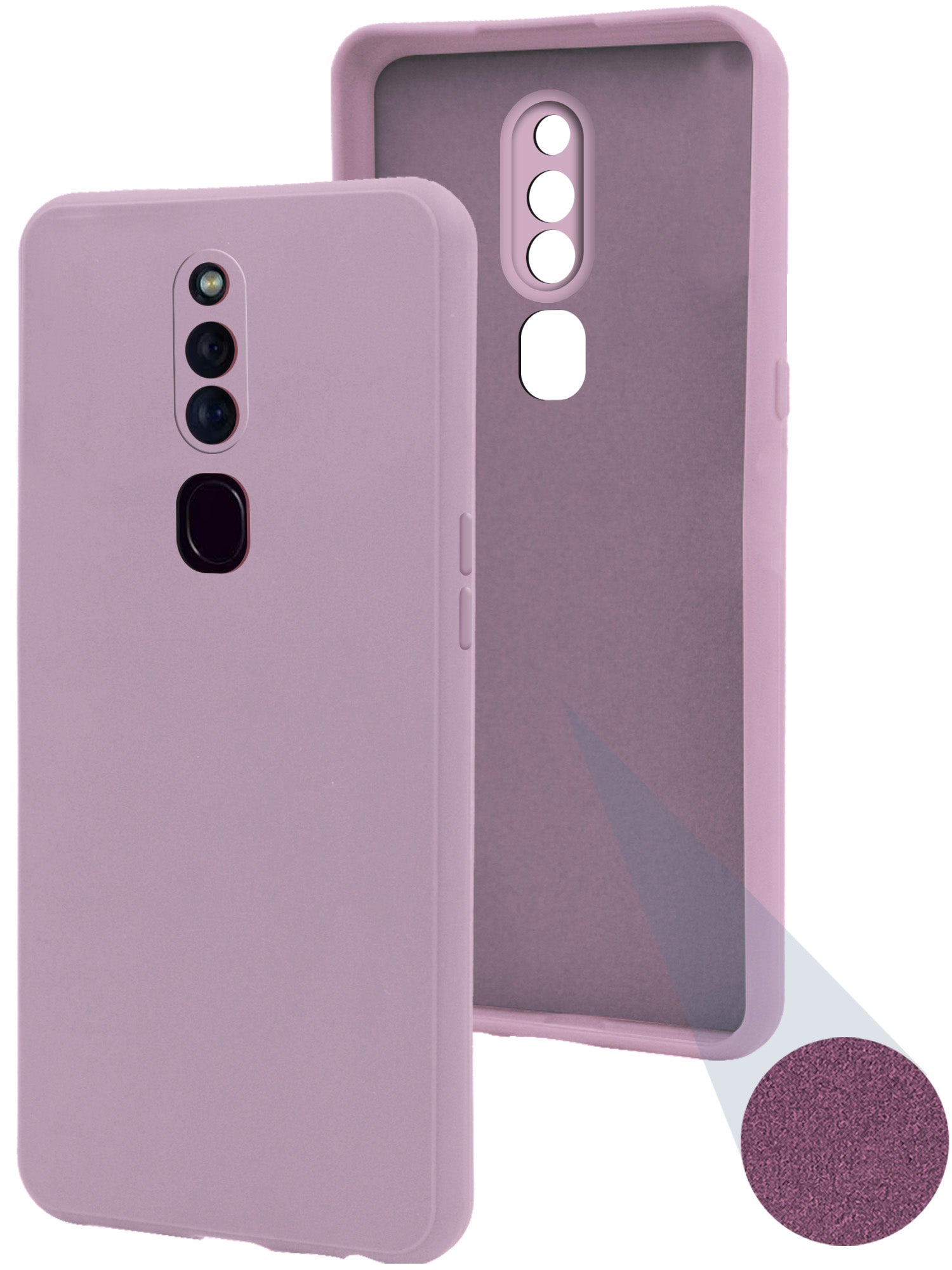 For Oppo F11 Pro Back Cover Case(Matte Finish Silicone with Inside Fiber Cloth)