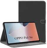 For Oppo Pad Air Flip Cover Folio Case (PU Matte Leather | Multi-Angle Smart Stand | Card Storage Slots | Silicone Back Pouch)
