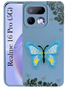 For Realme 16 Pro Back Cover Case (Soft Butterfly Embroidery | Women Teen Girls | Camera Protection| Matte Silicone)