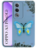For Oppo A3 Pro 5G Back Cover Case (Soft Butterfly Embroidery | Women Teen Girls | Camera Protection| Matte Silicone)