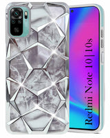 For Xiaomi Mi Redmi Note 10 | Note 10S Back Cover Case (Dual Design Glitter Sparkle and Detachable Diamond Print Case | Soft and Flexible)
