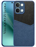 For Vivo iQOO Z11x Back Cover Case (Dual PU Leather Stitch | Professional Minimalist | Soft and Flexible)