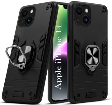 For Apple iPhone 14 Back Cover Case (Shockproof Polycarbonate Dual Layer Hybrid Armor)