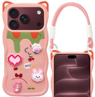 For Apple iPhone 18 Pro Max Back Case Cover Strap (3D Embossed Figures | Strap Holder | 360* Soft Cushion with Camera Bump)