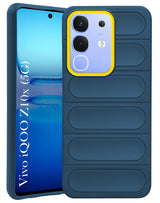 For Vivo iQOO Z10x Back Case Cover (Matte Liquid Silicone| Camera Protection Ring | Professional Wave Design | Shockproof Anti Slip Grip )