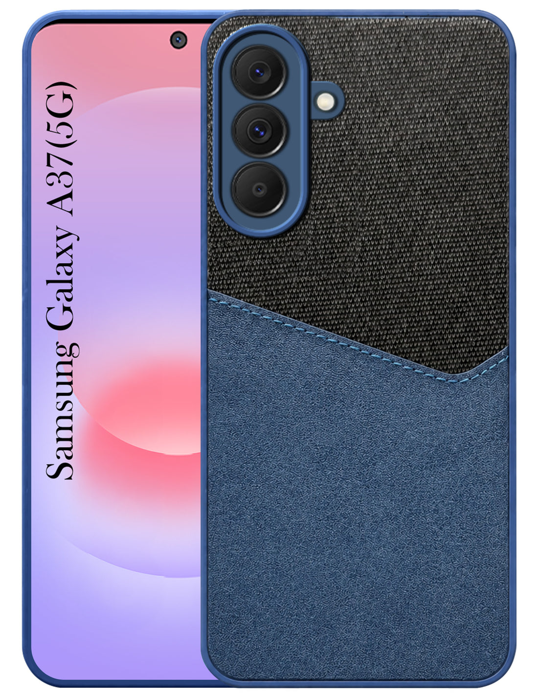 For Samsung Galaxy A37 5G Back Cover Case (Dual PU Leather Stitch | Professional Minimalist | Soft and Flexible)