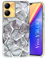 For Vivo Y56 5G For Back Cover Case ( Dual Design Glitter Sparkle and Detachable Diamond Print Case | Soft and Flexible)