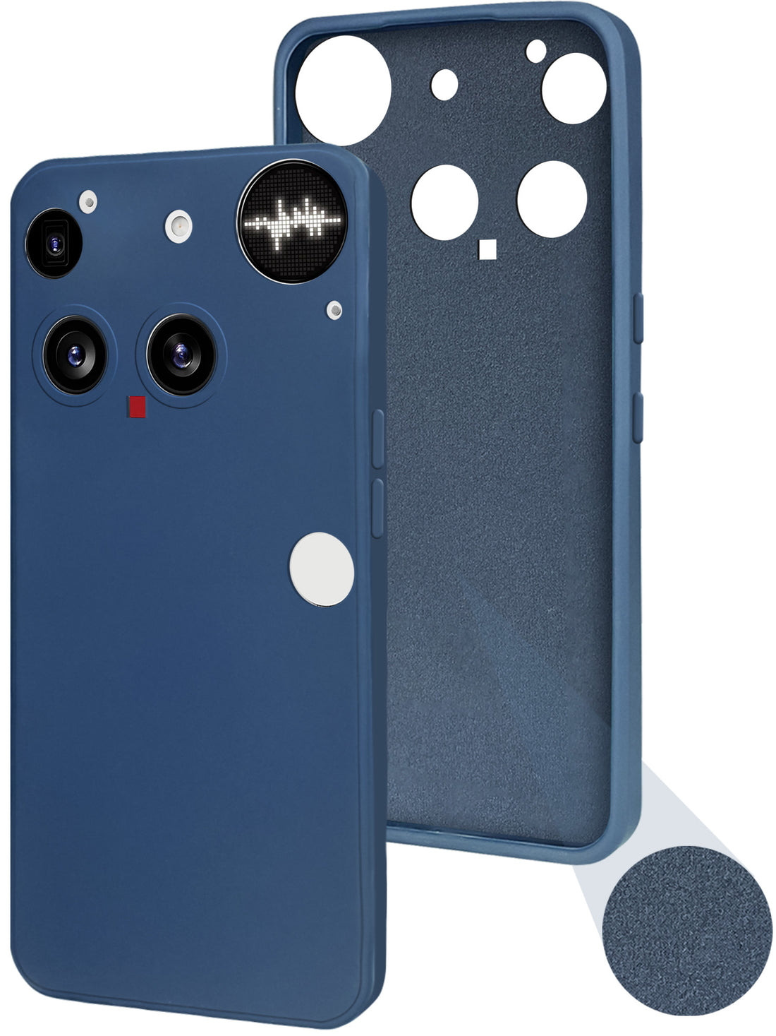 For Nothing Phone 3 Back Cover Case ( Matte Finish Silicone with Inside Fiber cloth)