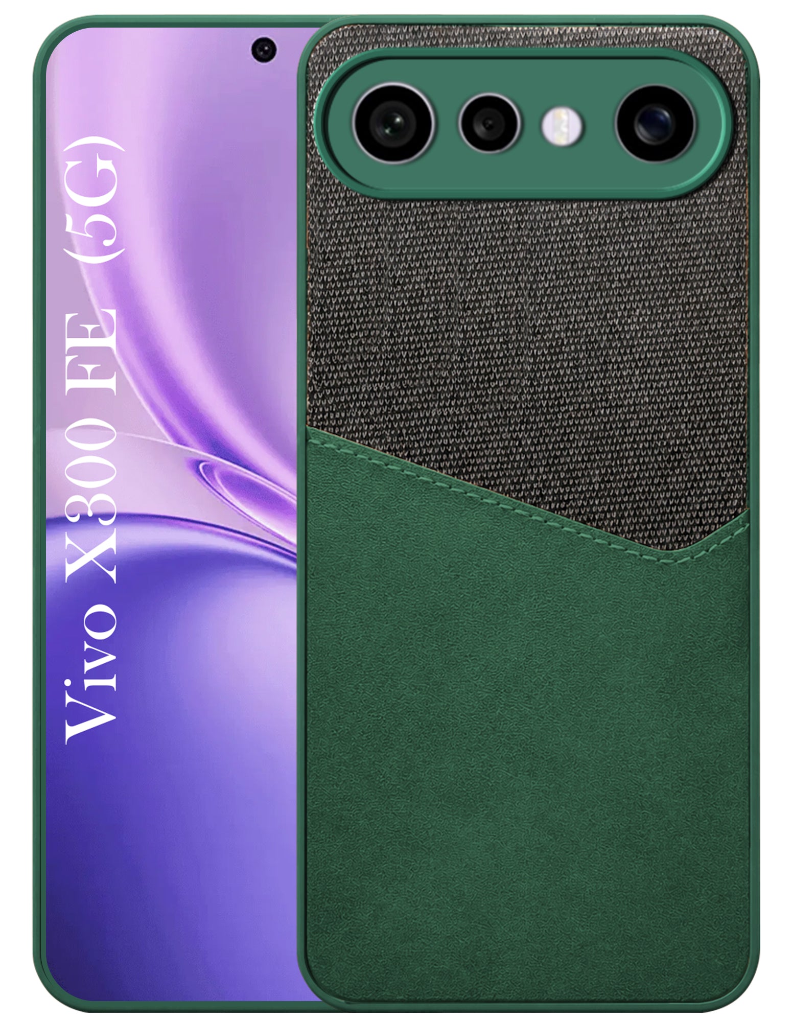 For Vivo X300 FE Back Cover Case (Dual PU Leather Stitch | Professional Minimalist | Soft and Flexible)
