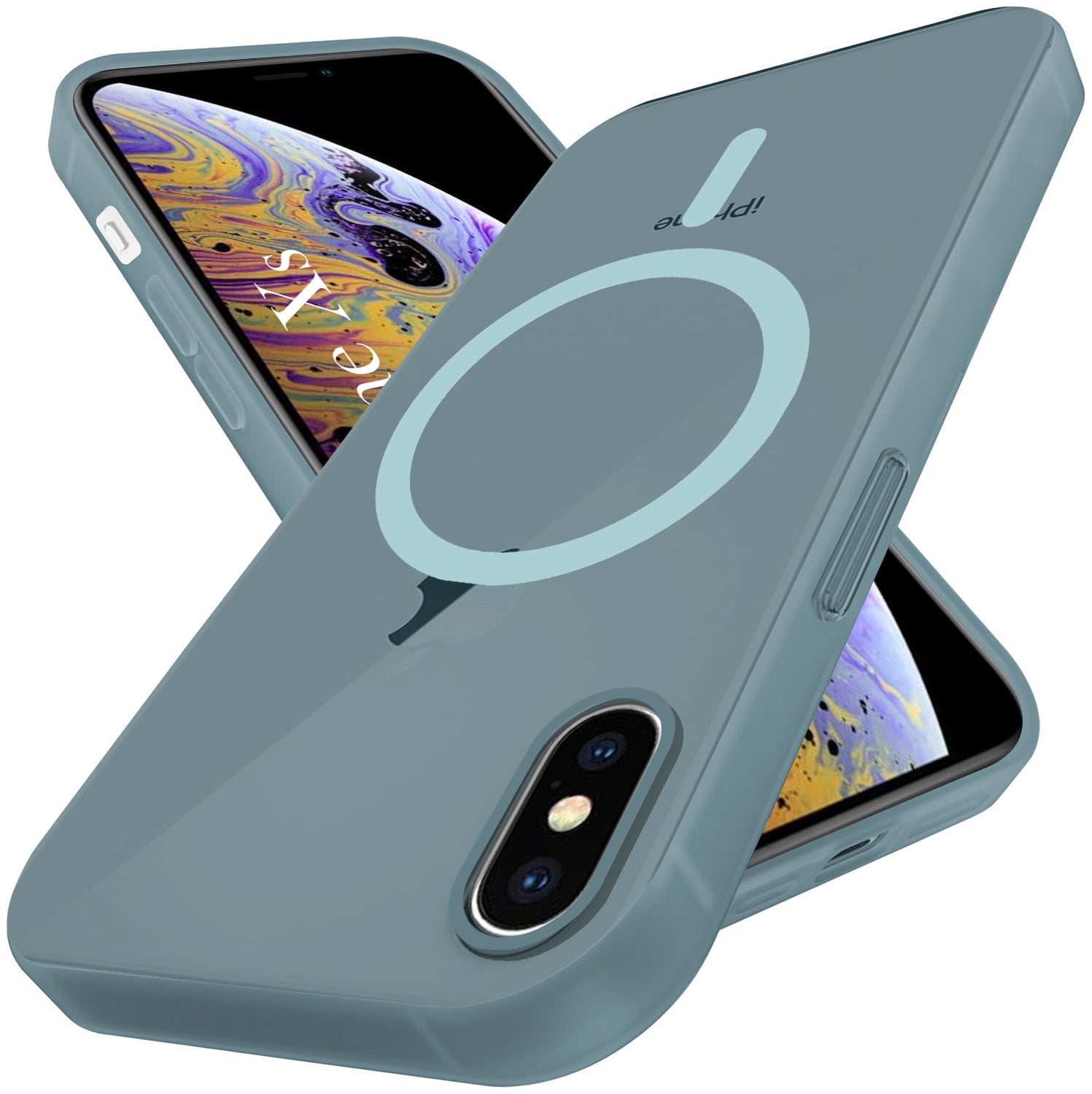 For Apple iPhone Xs Back Cover Case (Frosted Matte Feel | MagSafe Compatible Wireless Charging | Polycarbonate Material)