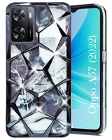 For Oppo A57 2022 4G Back Cover Case ( Dual Design Glitter Sparkle and Detachable Diamond Print Case | Soft and Flexible)