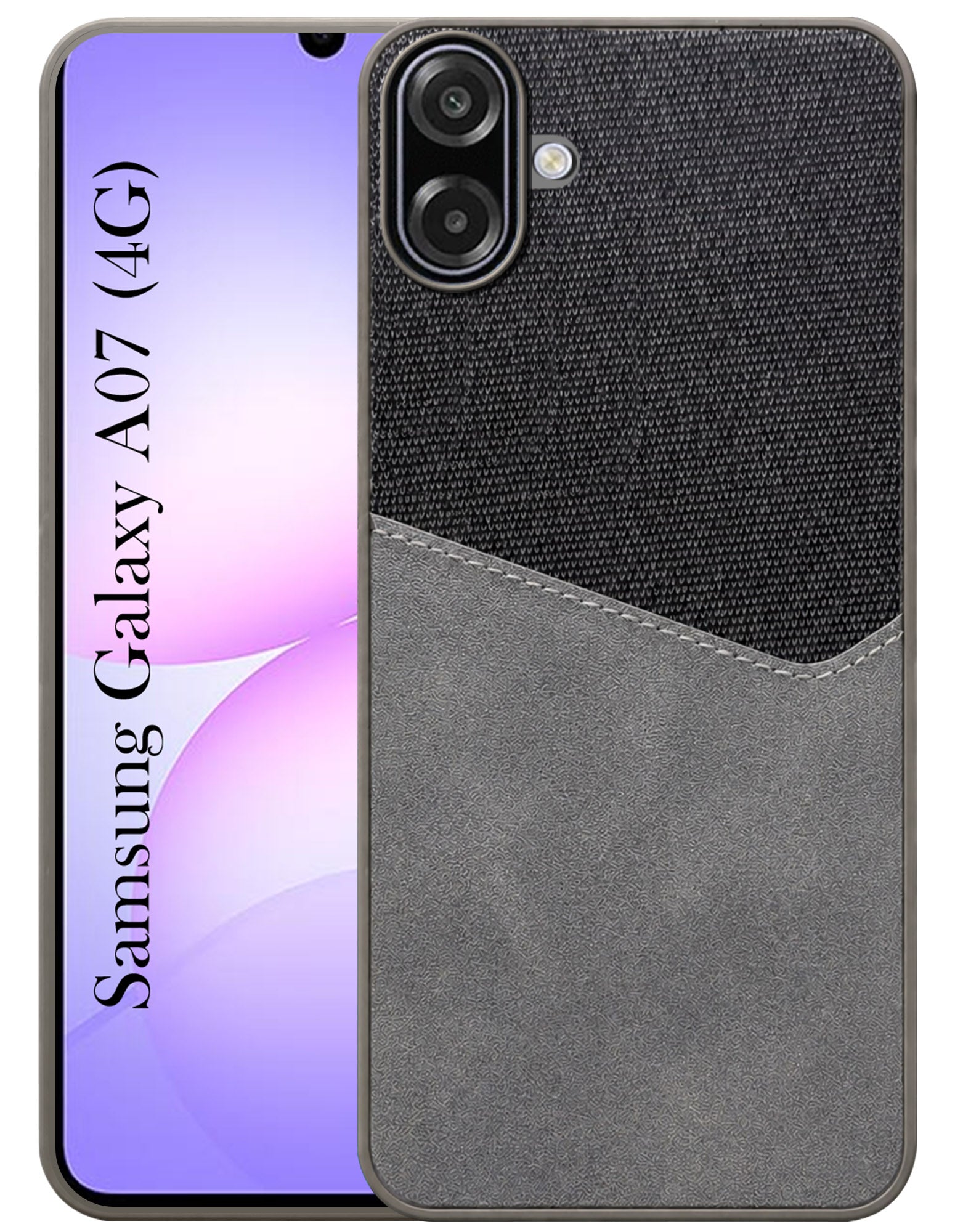 For Samsung Galaxy A07 4G Back Cover Case (Dual PU Leather Stitch | Professional Minimalist | Soft and Flexible)