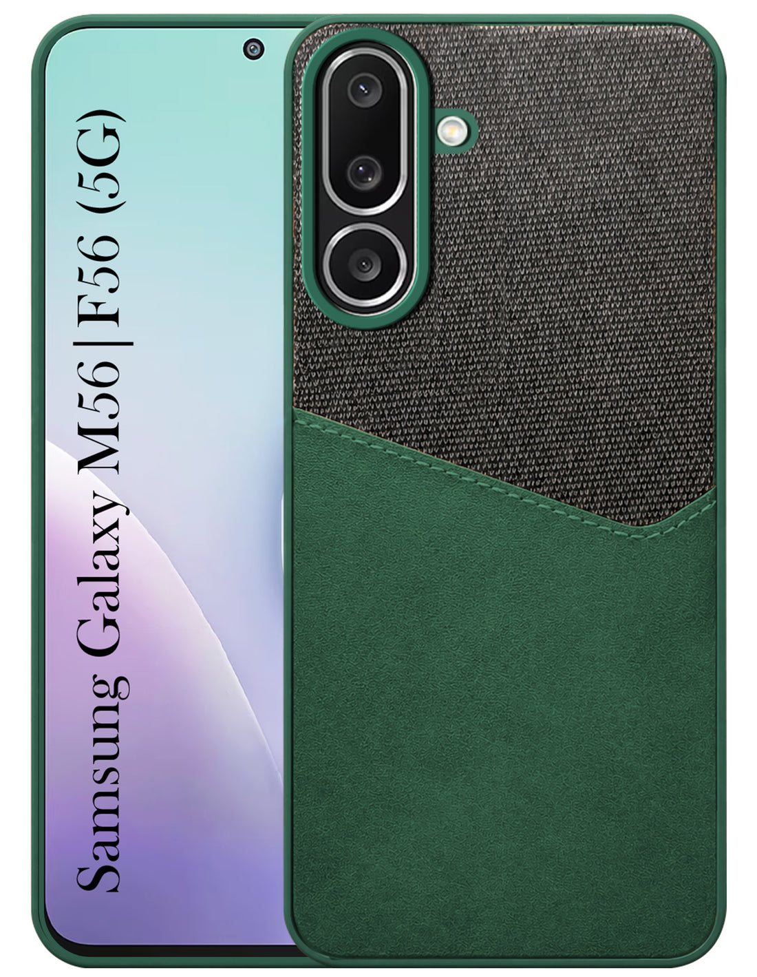For Samsung Galaxy M56 | Samsung Galaxy F56 Back Cover Case (Dual PU Leather Stitch | Professional Minimalist | Soft and Flexible)