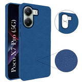 For Poco X7 Pro 5G Back Cover Case (Glass Like Camera Protection | Leather Feel | Minimalist Professional Grip)
