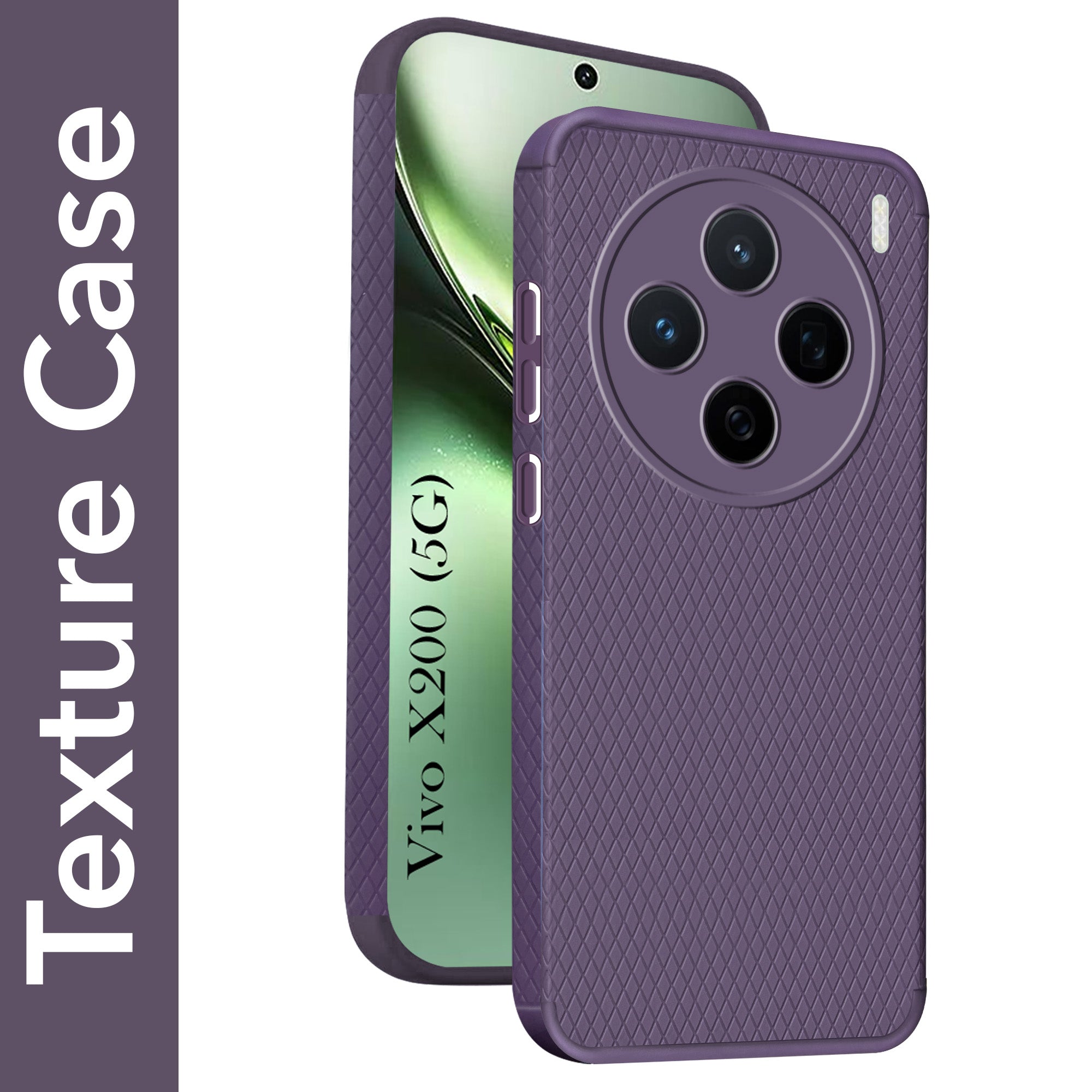 For Vivo X200 5G Back Cover Case (Liquid Silicone | Side Grip | Camera Protection)
