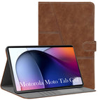 For Flip Cover Folio Case  Motorola Moto Tab G62 10 Inch (PU Leather | Multi-Angle Smart Stand | Card Storage Slots | Silicone Back Pouch)