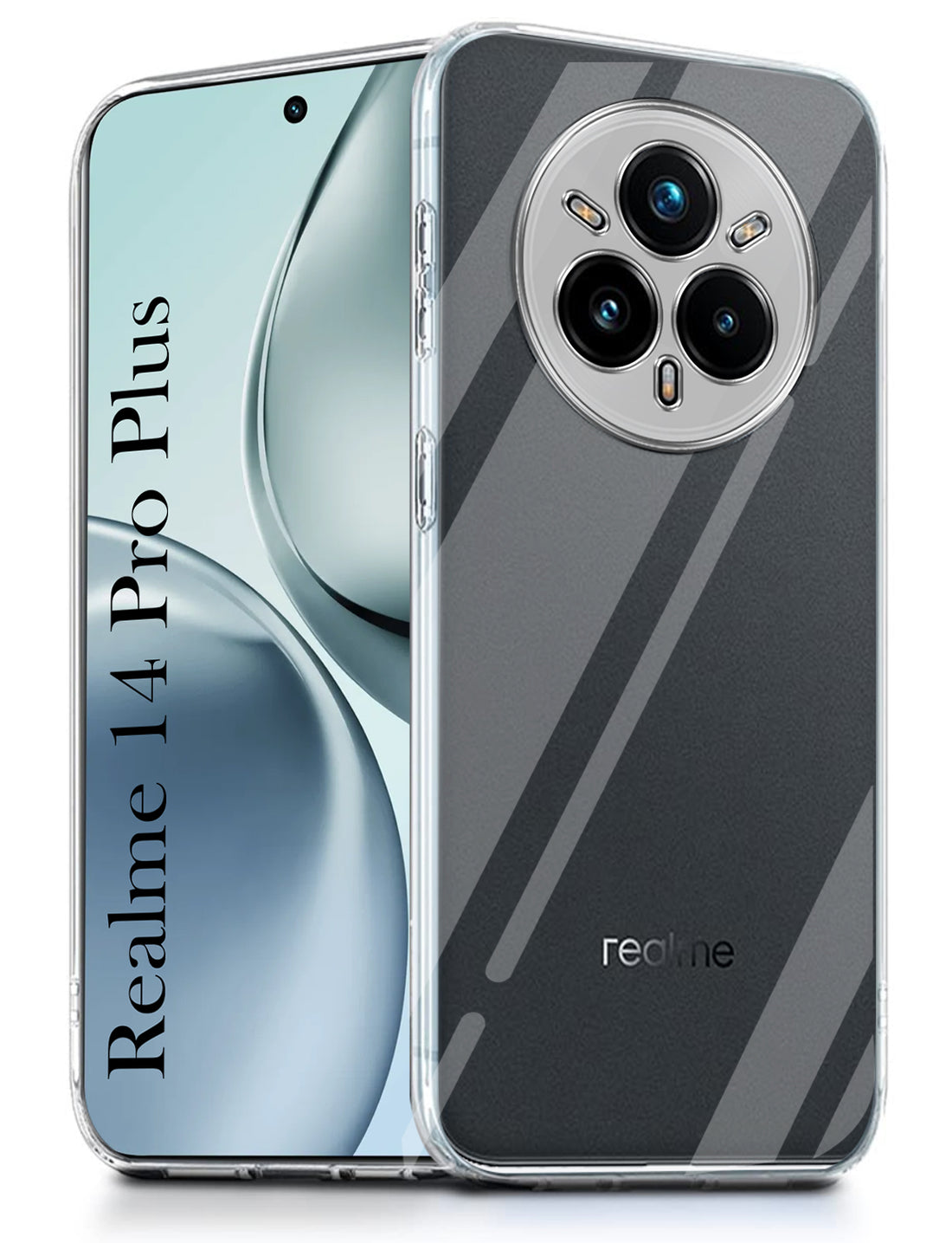 For Realme 14 Pro Plus 5G Back Cover ( Silicone Clear Shockproof Case with Camera Protection | Soft and Flexible | Transparent)