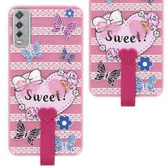 For Vivo Y12s | Y11s | Y12G Back Cover Case (3D Cute Heart Strap Holder | Camera Protection | Designer Girls Print)