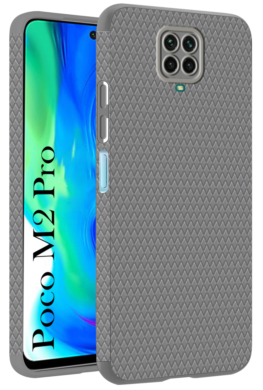 For Poco M2 Pro Back Cover Case (Liquid Silicone | Side Grip | Camera Protection)