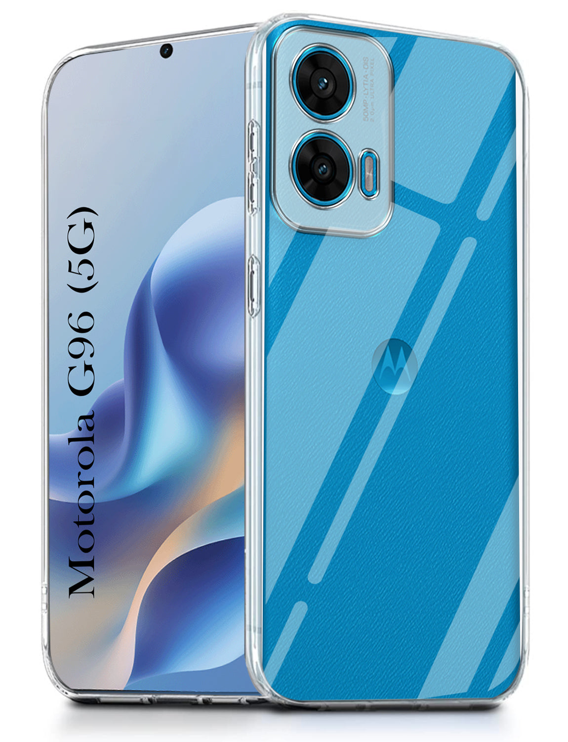 For Motorola Moto G96 Back Cover ( Silicone Clear Shockproof Case with Camera Protection | Soft and Flexible | Transparent)