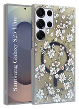 For Samsung Galaxy S25 Ultra Back Cover Case (Cute Floral Design | Flower Print for Girls | MagSafe Compatible Wireless Charging)