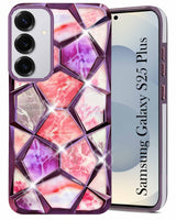 For Samsung Galaxy S25 Plus Back Cover Case (Dual Design Glitter Sparkle and Detachable Diamond Print Case | Soft and Flexible)