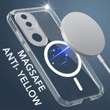 For Vivo iQOO Z10R Back Cover Case Lifetime Anti-Yellow MagSafe Compatible Clear (Sleek Hard Crystal | Shockproof and Camera Protection)