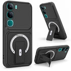 For Vivo Y300 Back Case Cover Metallic (Hybrid Armor Kickstand | MagSafe Compatible | Camera Protection Shockproof)