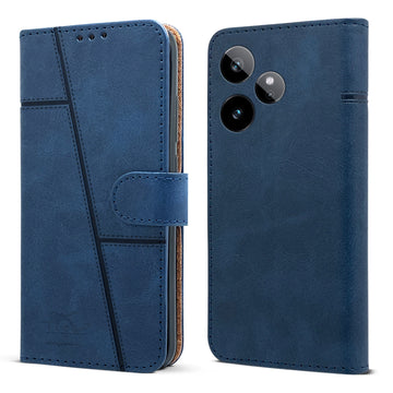 For Realme GT 7 Flip Cover Case ( Stitched Leather with Magnetic Closure)