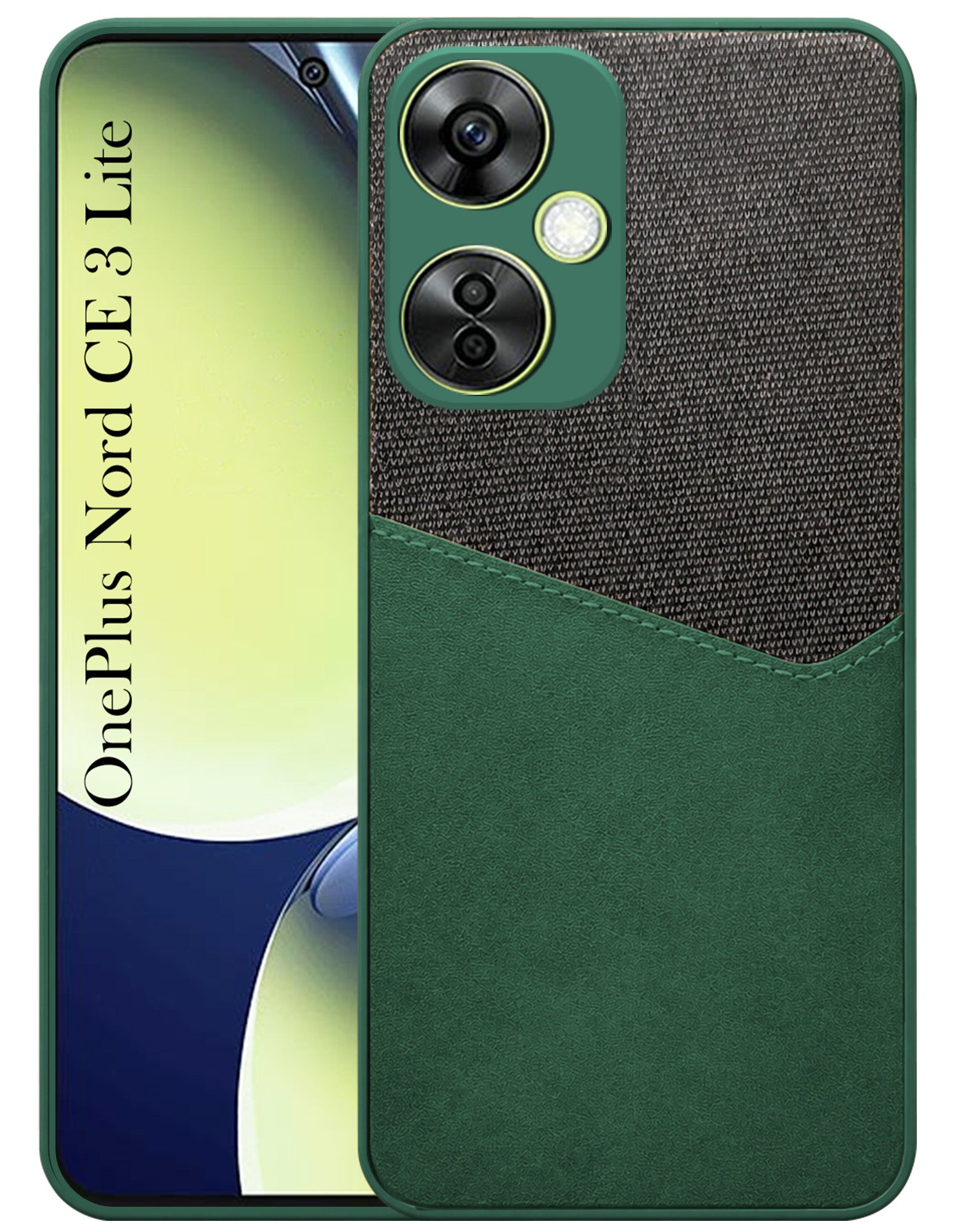 For OnePlus Nord CE 3 Lite Back Cover Case (Dual PU Leather Stitch | Professional Minimalist | Soft and Flexible)