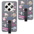 For Oppo F31 Pro Back Cover Case (3D Cute Heart Strap Holder | Camera Protection | Designer Girls Print)