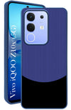 For Vivo iQOO Z10x Back Cover Case (Elegant PU Leather Finish | Premium Minimalist Professional | Camera Protection Bump)