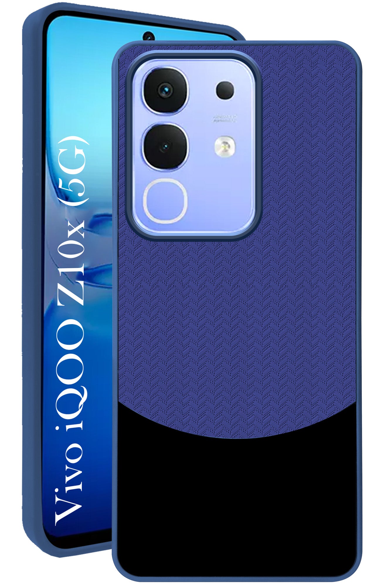 For Vivo iQOO Z10x Back Cover Case (Elegant PU Leather Finish | Premium Minimalist Professional | Camera Protection Bump)