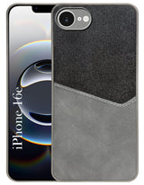 For iPhone 16e Back Cover Case  (Dual PU Leather Stitch | Professional Minimalist | Soft and Flexible)