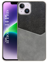 For Apple iPhone 14 Plus Back Cover Case (Dual PU Leather Stitch | Professional Minimalist | Soft and Flexible)